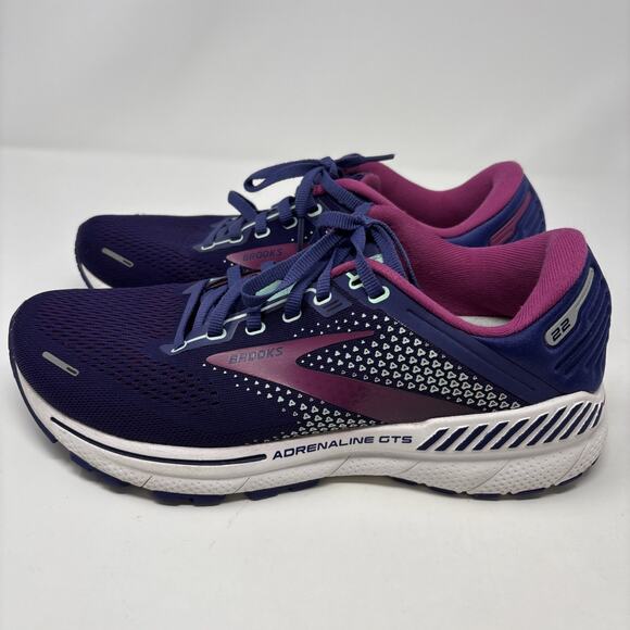 Brooks Adrenaline GTS 22 Stability Running Walking Shoe Purple Women’s Size 9.5B - Picture 4 of 7